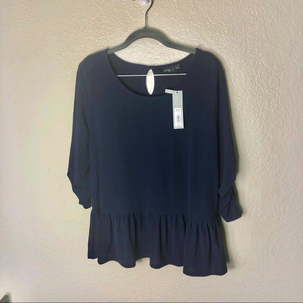 Apt 9 Evening Peplum Blouse
